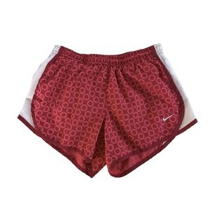 Nike Dri Fit Tempo Girls Running Shorts Size M Youth Red White Lined